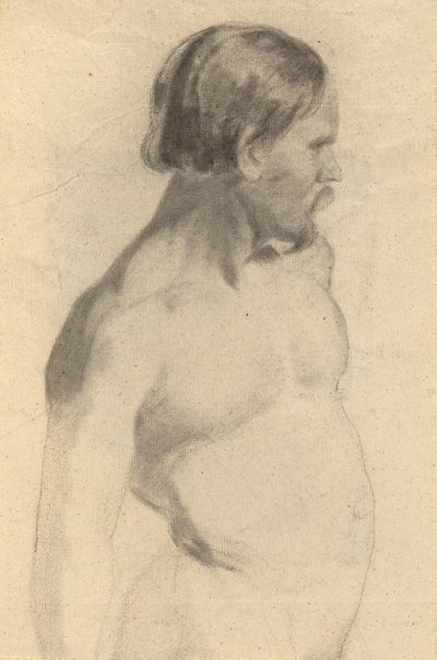 Férfi akt (recto); Boots, vázlat a Mayflower egyezményének aláírásához (verso) alkotó: Edwin White