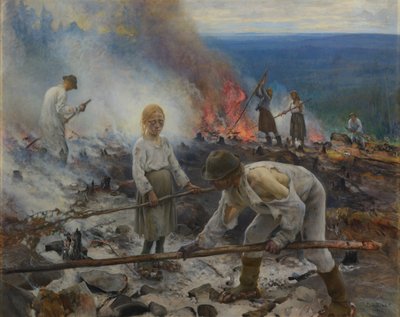 Az igában (A bozót elégetése) alkotó: Eero Järnefelt