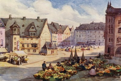 A Rajna: Mainz, május (színes litográfia). alkotó: Effie Jardine