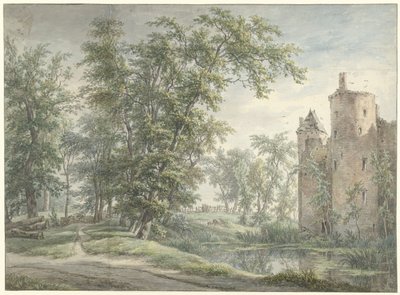 A De Haer ház romja alkotó: Egbert van Drielst