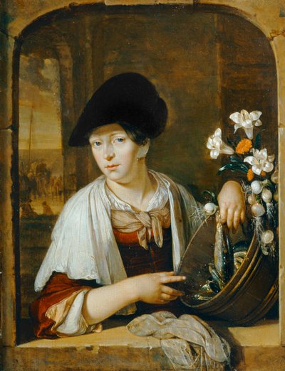 La Marchande de poissons ... alkotó: Eglon Hendrick van der Neer