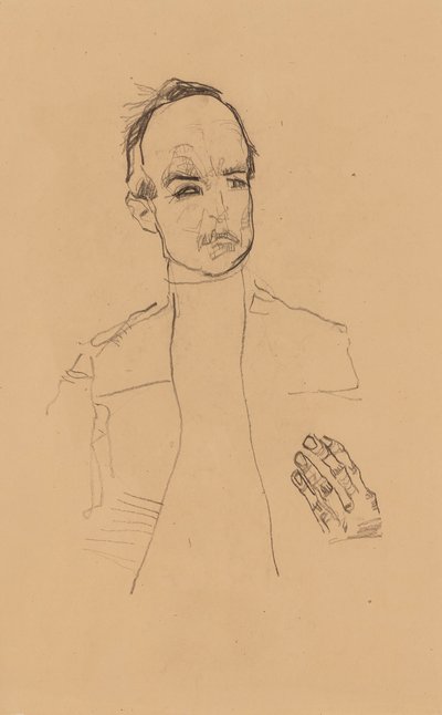 2022 NYR 20682 0724 001(egon schiele ülő fiú összekulcsolt kézzel portré tanulmány dr oska011034) alkotó: Egon Schiele