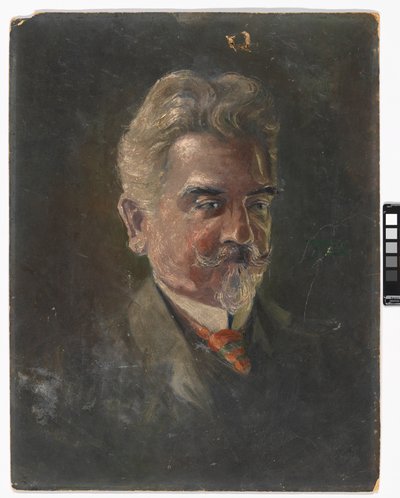 Leopold Czihaczek háromnegyed profilból készült portréja alkotó: Egon Schiele