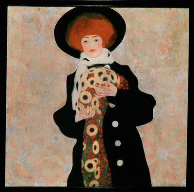 Bildnis einer Frau mit schwarzem Hut [Portrait of a ... alkotó: Egon Schiele