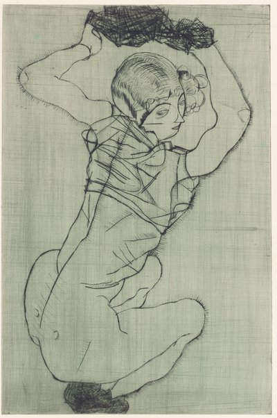 Guggolás alkotó: Egon Schiele