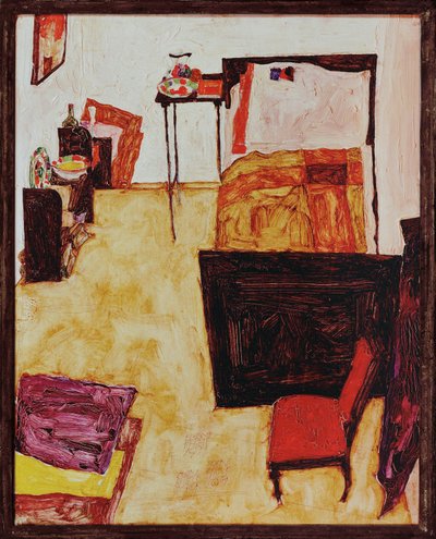 A művész szobája Neulengbachban ... (olaj, fa) alkotó: Egon Schiele