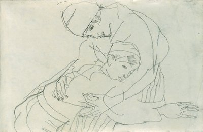 Ölelés, 1914 alkotó: Egon Schiele