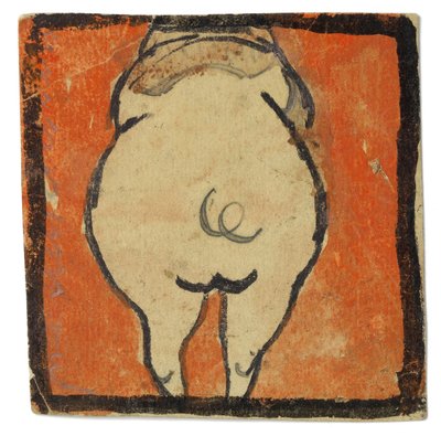 Entwurf für eine Wanddekoration im Atelier Wattmanngasse (Schwein von hinten?) alkotó: Egon Schiele
