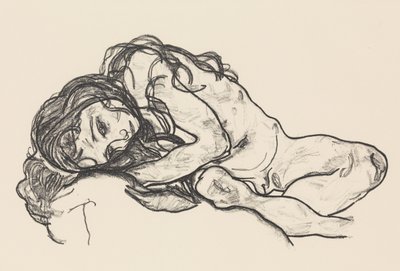Lány, 1918. alkotó: Egon Schiele