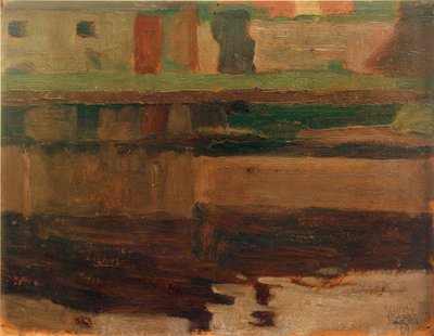 Házak az I. folyón. alkotó: Egon Schiele