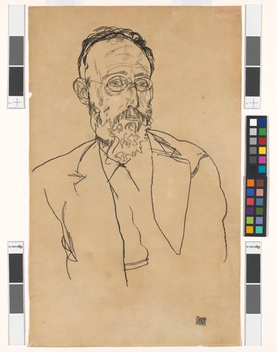 Heinrich Gomperz, egyetemi tanár, filozófia doktora alkotó: Egon Schiele