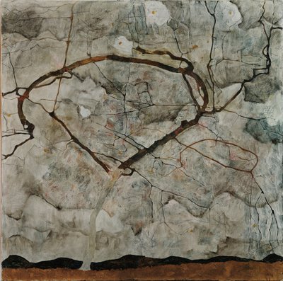 Őszi fa kevert levegőben (téli fa) alkotó: Egon Schiele