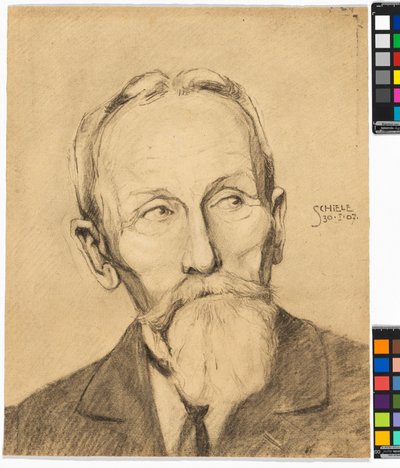 Férfi portré teljes szakállal alkotó: Egon Schiele