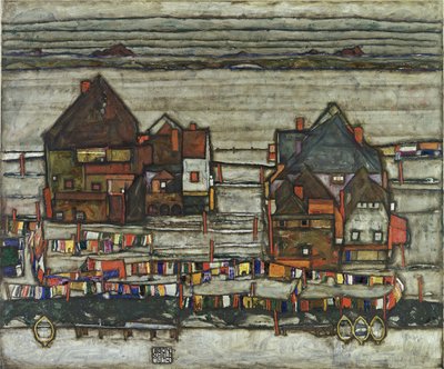 Házak mosókötélekkel, 1914 alkotó: Egon Schiele