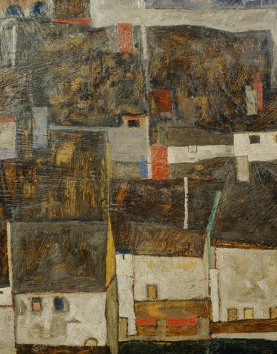 Krumau és a Moldau Krumau a Moldva folyón, Csehország ... (olaj, vászon) alkotó: Egon Schiele