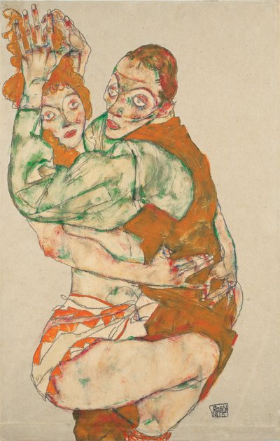 Szerelmi aktus alkotó: Egon Schiele