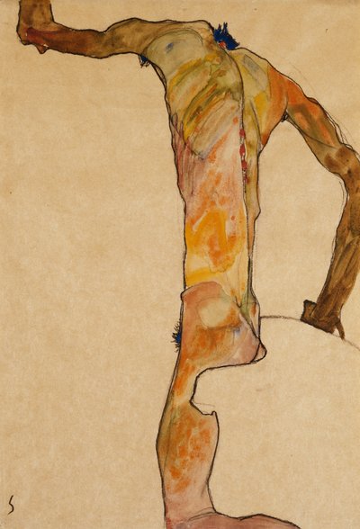 Férfi akt; Mannlicher Akt, 1910 alkotó: Egon Schiele