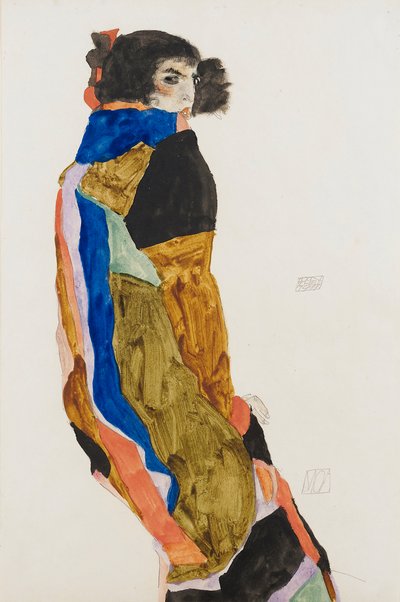Moa. Egon Schiele (1890-1918) munkája, akvarell és gouache papíron alkotó: Egon Schiele
