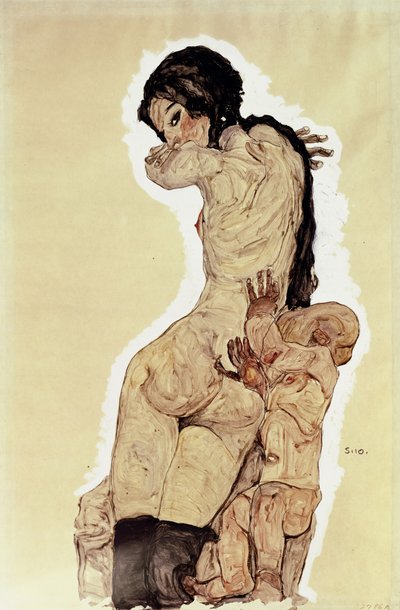 Anya és gyermeke, 1910 alkotó: Egon Schiele