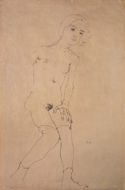 Akt, 1910 alkotó: Egon Schiele