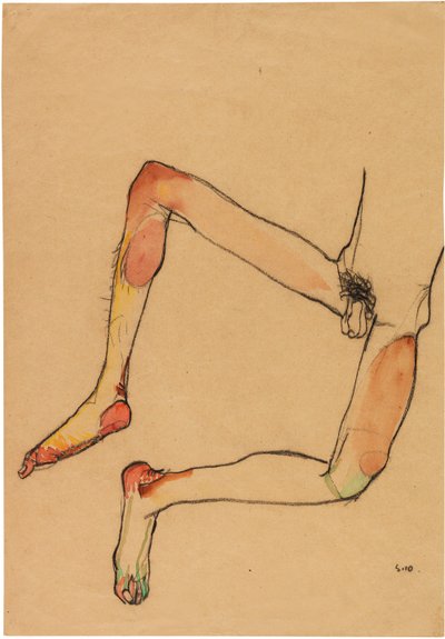 Meztelen férfi has, 1910. alkotó: Egon Schiele