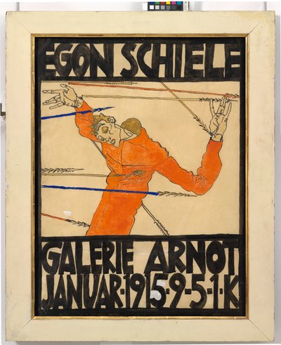 Plakat der Egon Schiele-Ausstellung in der Galerie Arnot alkotó: Egon Schiele