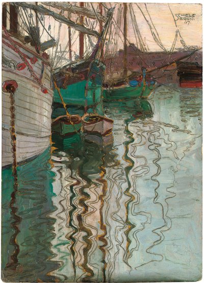 Trieszt kikötője, 1907 alkotó: Egon Schiele