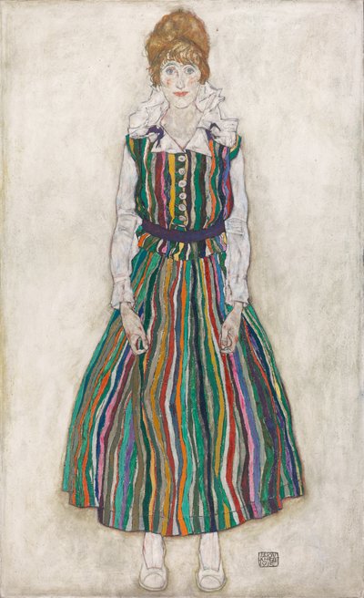 Edith Schiele, a művész feleségének portréja alkotó: Egon Schiele