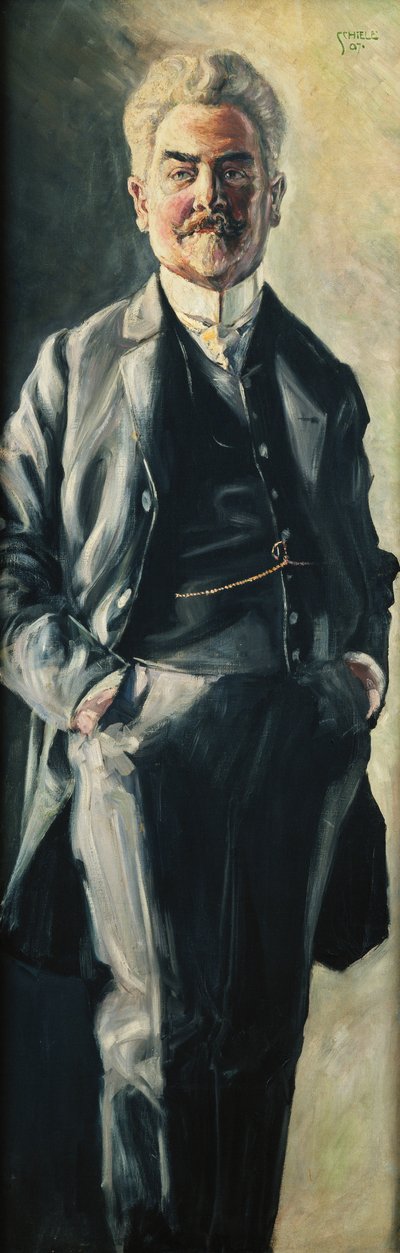 Czihaczek Lipót portréja, 1907 alkotó: Egon Schiele