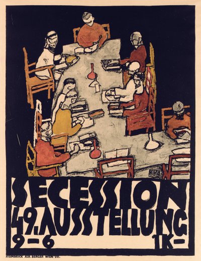 Reklámplakát Secession 49 kiállítás alkotó: Egon Schiele