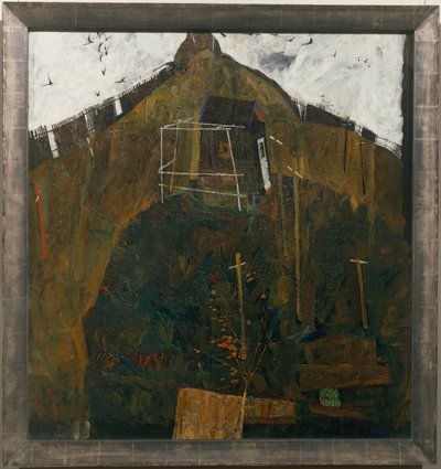 Rabenlandschaft, - Tájkép hollókkal ... (olaj, vászon) alkotó: Egon Schiele