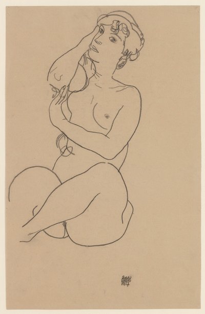 Fekvő akt, 1917 alkotó: Egon Schiele