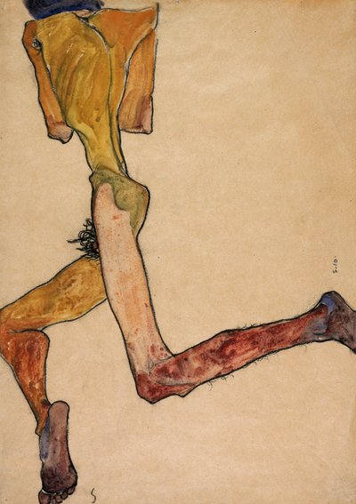 Fekvő meztelen férfi, 1910 alkotó: Egon Schiele