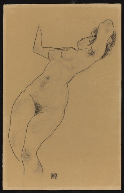 Fekvő akt, 1918 alkotó: Egon Schiele