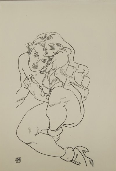 Ülő akt, 1917 alkotó: Egon Schiele