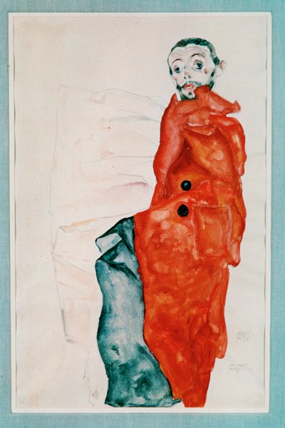 Selbstbildnis als Gefangener [Önarckép mint ... (akvarell és ceruza) alkotó: Egon Schiele