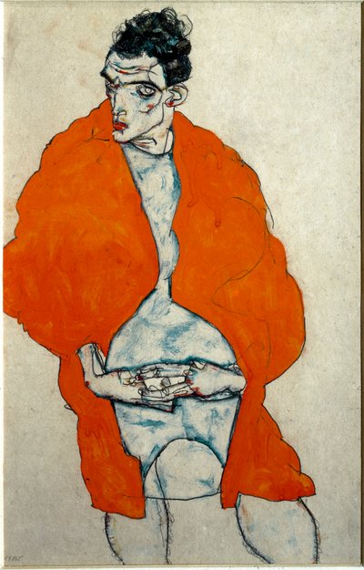 Önarckép. Egon Schiele rajza alkotó: Egon Schiele