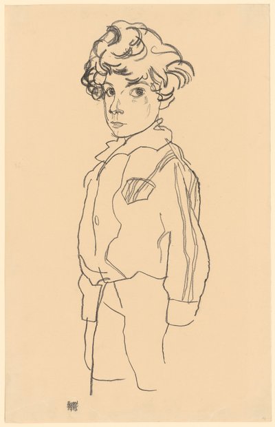Álló fiú alkotó: Egon Schiele