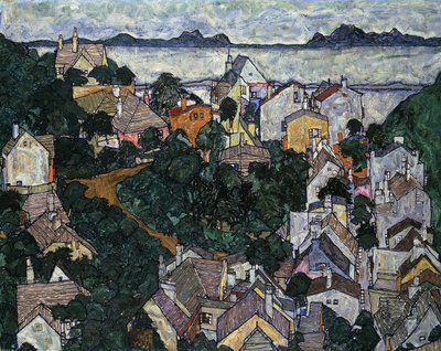 Nyári táj; Nyári táj, 1917 alkotó: Egon Schiele