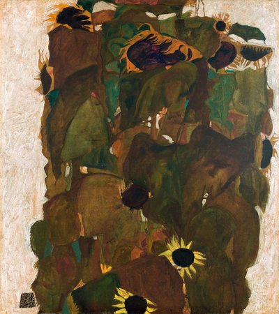 Napraforgók I, 1911. alkotó: Egon Schiele