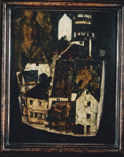 Tote Stadt III - Halott város III ... (olaj és akvarell, fa) alkotó: Egon Schiele
