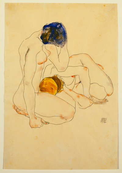 Két barát, 1912 alkotó: Egon Schiele