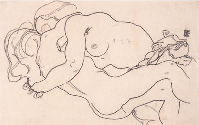 Két ölelő női akt, 1918 alkotó: Egon Schiele