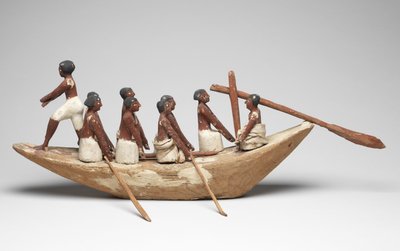 Vitorlásmodell Khety sírjából (Beni Hasan) Középbirodalomból, ie 2010 körül. - ie 1950. (festett fa és lenvászon) alkotó: Egyptian 12th Dynasty