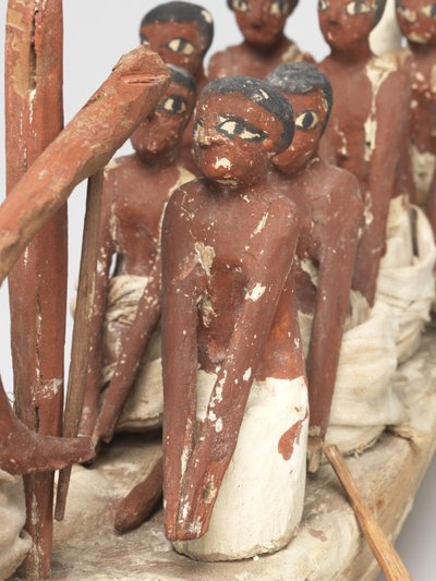 Vitorlásmodell Khety sírjából (Beni Hasan) Középbirodalomból, ie 2010 körül. - ie 1950. (festett fa és lenvászon) alkotó: Egyptian 12th Dynasty
