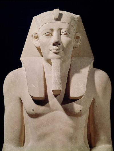 I. Sesostris (Kr. e. 1971-28) ülő szobra, eredetileg az al-Lisht-i (mészkő) Szeszosztrisz halotti templomából (részlet) alkotó: Egyptian 12th Dynasty