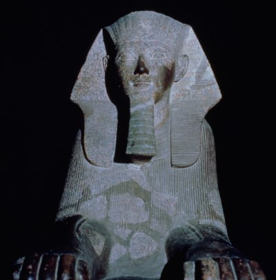 Hatsepszut királynő szfinxe a Hatsepszuti Halotti Templomból, Új Királyság (gránit) alkotó: Egyptian 18th Dynasty