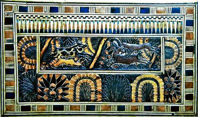 Kazetta, Tutanhamon sírjából, Új Királyság (fa, bronz, elefántcsont és színes máz) alkotó: Egyptian 18th Dynasty