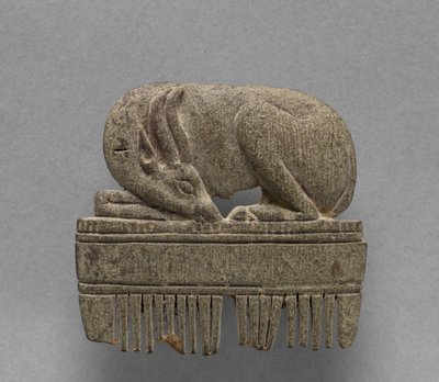 Fésű gazellával, Kr.e. 1391-1353 körül alkotó: Egyptian 18th Dynasty