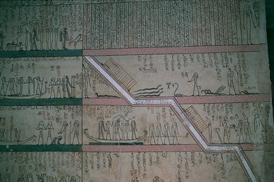 Egyiptom, Luxor, Királyok Völgye, III. Thutmose sírja, sírkamra freskók alkotó: Egyptian 18th Dynasty